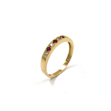 Anel Senhora com Zircónia Vermelho e Branco em Ouro 19,25K ANL19264003