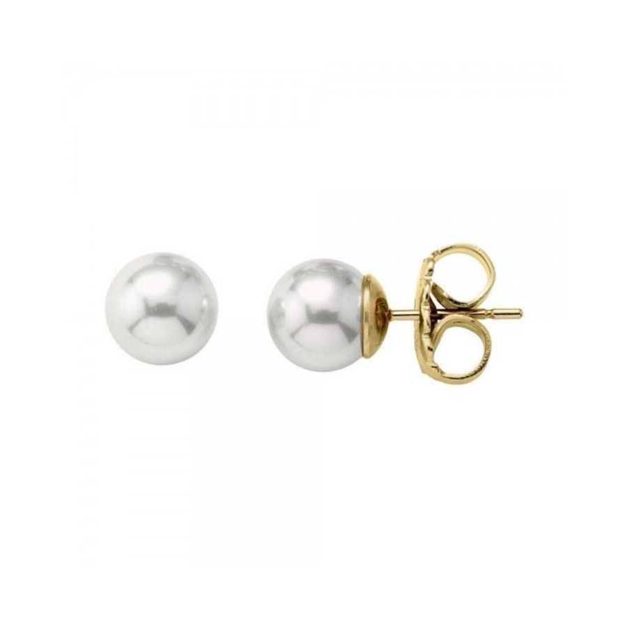 Earrings Pearl Majorica Lyra Silver Gold 00324.01.1